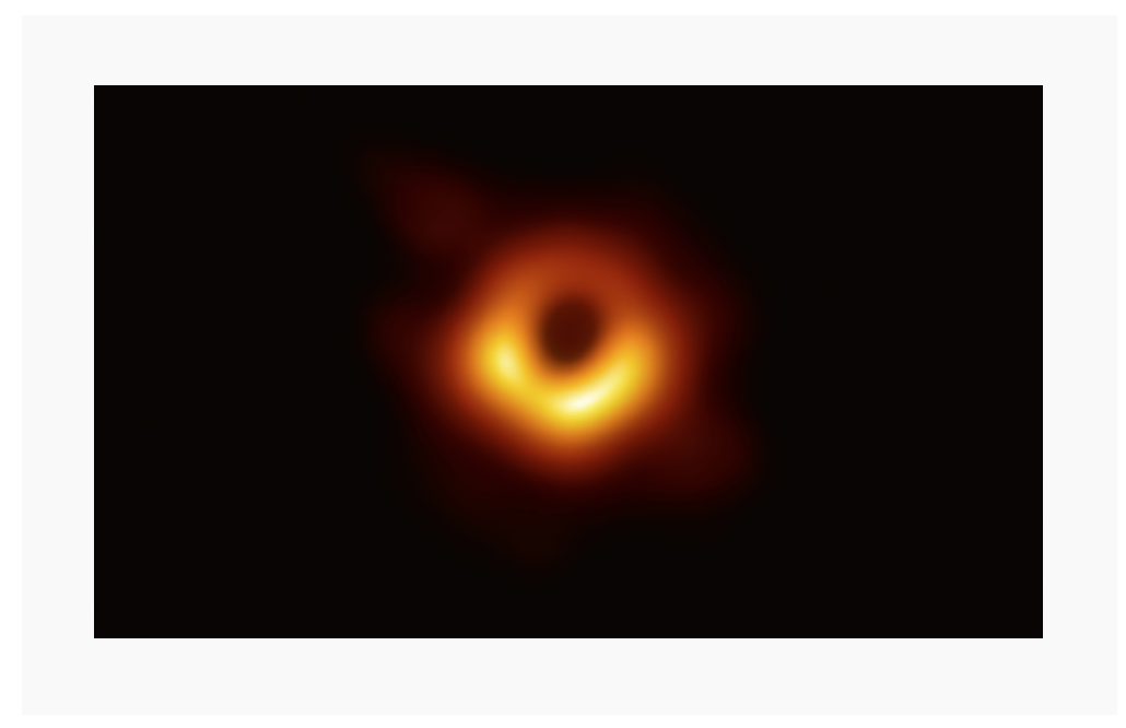 An image of a black hole.