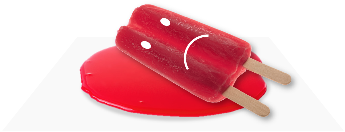 A sad, melting ice lolly